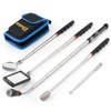 Telescoping Magnetic Pickup Tool Set, Inspection Mirror Telescoping, LED Flashlight,