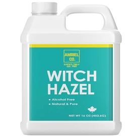 Witch Hazel (16oz) | Alcohol-Free Skin Toner, Non-Toxic and Pure| Great Colorless & Odorless | Natural Astringent to Soothes Skin| Cleansing Agent Bottled in Canada| Multiple Uses| Amriel Co.