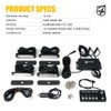 Xprite Red Blue LED Surface Mount Strobe Police Lights Kit,