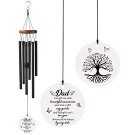 BeauGift Sympathy Gifts for Loss of Dad, Ceramic Memorial Wind Chimes for Loss of Father, Remembrance Bereavement Gifts for Loss of Father, in Memory of Dad Gifts