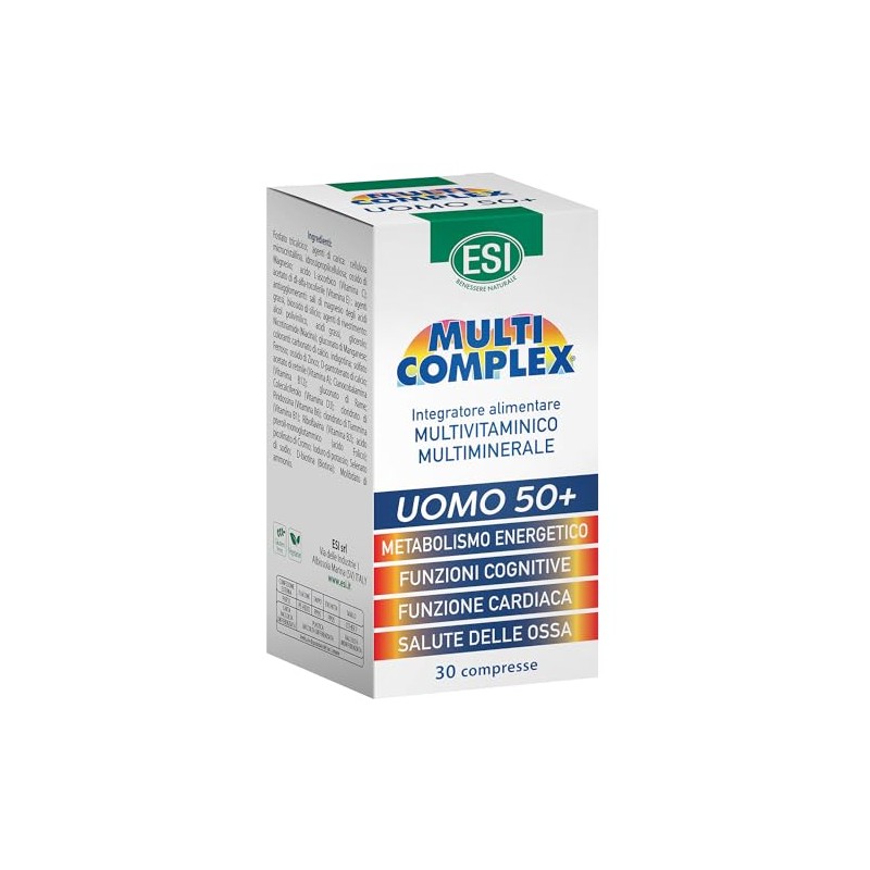 ESI - Multicomplex Uomo 50+, Integratore Alimentare Multivitaminico Multiminerali, Contribuisce