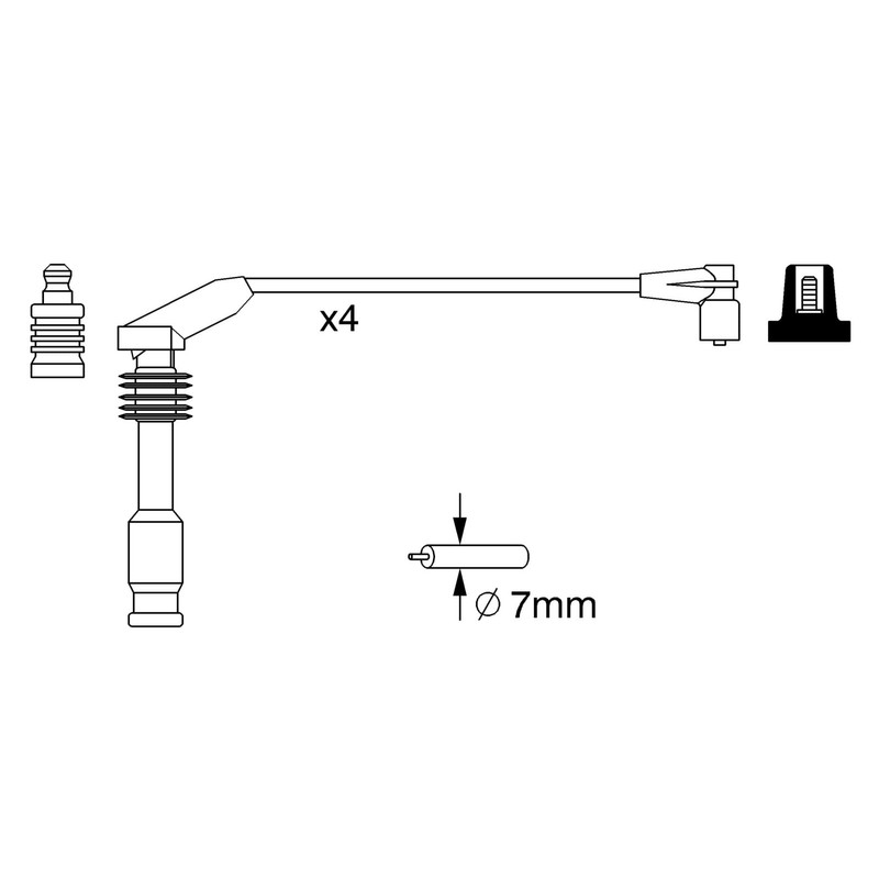 Bosch Automotive 0986357226 Ignition Wire Set