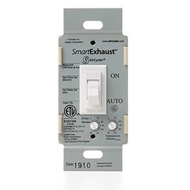 Panasonic FV-WCPT1-W SmartExhaust Programmable Fan/Light Switch - Toggle Switch Designed with Timer and Wall Control - White