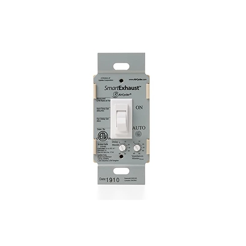 Panasonic FV-WCPT1-W SmartExhaust Programmable Fan/Light Switch - Toggle Switch Designed