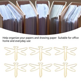 100Pcs Cute Paper Clips, Dragonfly Shaping Funny Paper Clips Bookmarks Planner Clips for Office School Home Desk Organizers