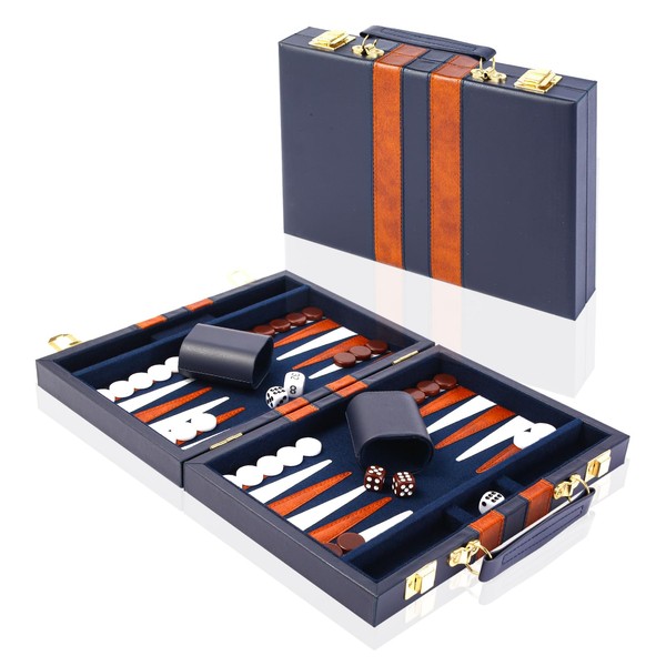Backgammon Set for 2 Players, 11 Inch Backgammon Case with