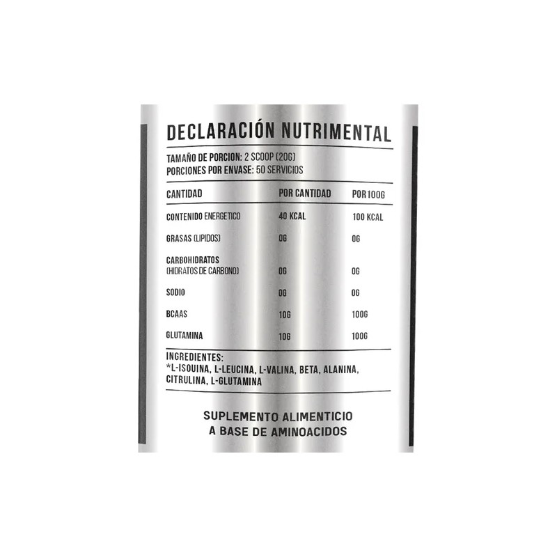 Black Supplements Aminoácidos Bcaas + Glutamina 1kg