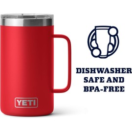 YETI Rambler Jug, Stainless Steel, Rescue Red, 24 oz (710 ml)