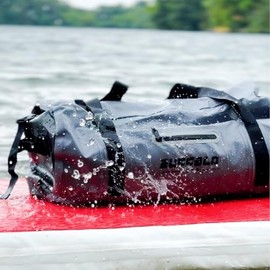 Buffalo Gear - Bolsa de lona impermeable de 40 L, 60 L, 80 L, bolsa seca enrollable, resistente al agua, bolsa de viaje para kayak, rafting, barco, pesca, camping, Gris, 60L, Viajes