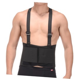 TOVINANNA Breathable Adjustable Lumbar Brace Strap Elastic Back Support for Fitness and Mountaineering Black Strong Comfortable Design Suitable for All Adults