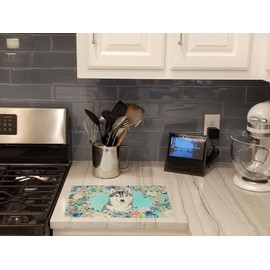 Caroline's Treasures CK3408LCB Siberian Husky Glass Cutting Board Large Decorative Tempered Glass Kitchen Cutting and Serving Board Large Size Chopping Board