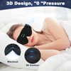Bluetooth Sleep Mask, 3D Black Sleep Mask with Headphones for