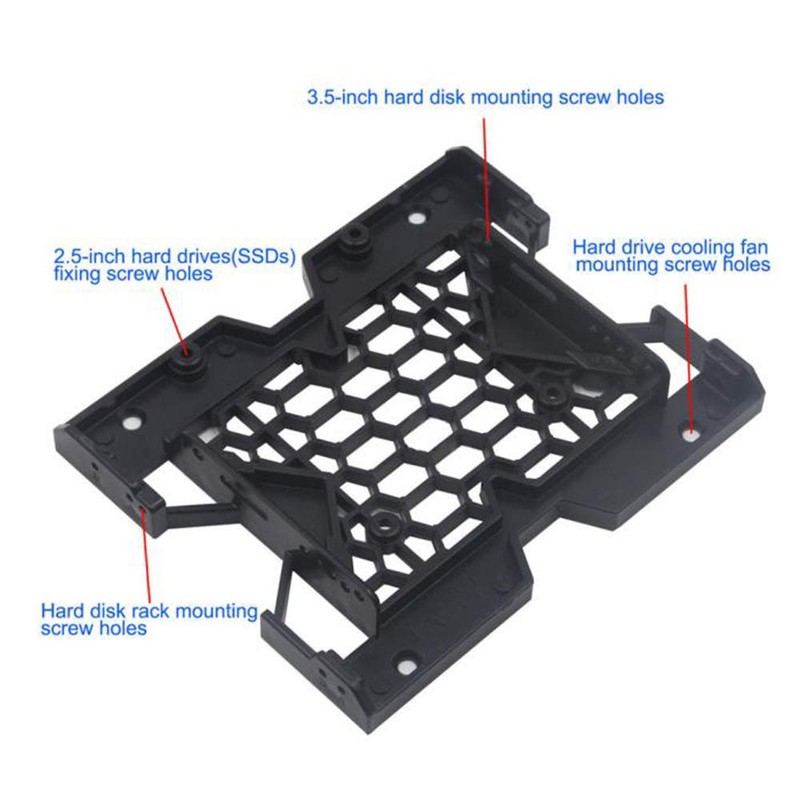 PASOW 2.5'' or 3.5'' to 5.25'' SSD HDD Mounting Bracket