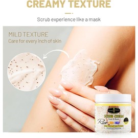 AICHUN BEAUTY- Crema exfoliante facial y corporal de arroz, limpieza profunda, desintoxicación, exfoliación, suavizante e hidratante para la piel, 200 ml/3,76 f