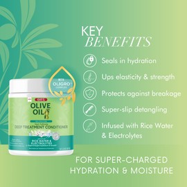 ORS Olive Oil Max Moisture Super Softening Deep Treatment Conditioner Infused with Rice Water & Electrolytes (20.0 oz)