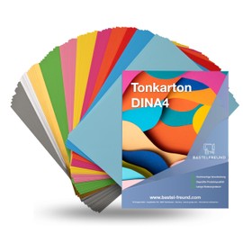 100 x Sheets of Coloured Paper 220 g/m² - A4 Copy Paper Printer Paper Colourful - for Crafts & Design - Craft Paper Coloured Card