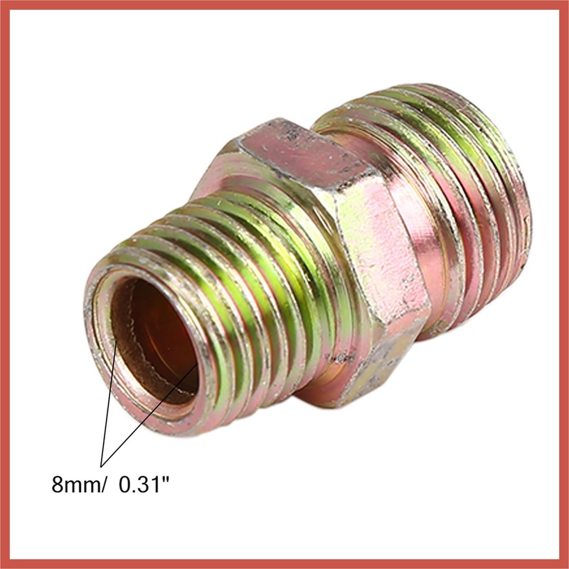 ACROPIX 2pcs 1/4" NPT to M16 x 1.5mm Male Straight