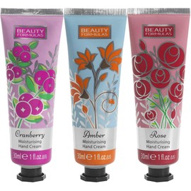 Generic Moisturising Hand Creams Variety Pack, 3 x 30 ml, Amber, Cranberry & Rose Scents
