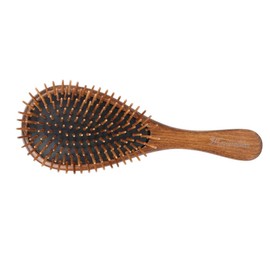 FRCOLOR Vintage Beech Massage Comb with Ergonomic Hair Brush for Scalp Stimulation Hair Growth and Natural Oil Distribution Suitable for Female Hairdressing