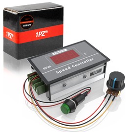 1PZ AU3-SP4 PWM DC Motor Speed Controller DC 6-60V 6V 12V 24V 48V 30A LED Digital Display Slow Start with An Adjustable Momentary Start Stop Switch and A Speed Control Potentiometer