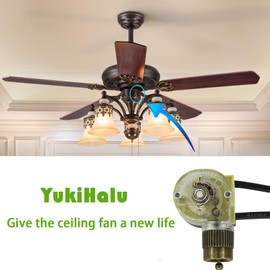 YukiHalu Ceiling Fan Pull Chain Switch ZE-109, 2 Wires On-Off Light Switch, Replacement Fan Light Switch for Ceiling Fans and Light Kits (Antique 2Pack)
