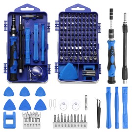 sourcing map 136 in 1 Magnetic Precision Screwdriver Set Electronics Repair Tools Kit with 96 Bits Flexible Shaft and Extension Rod for Cellphone Game Console Laptop PC Computer Camera, Blue