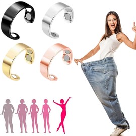 BLOHDI Ring 1st Gen,Magnetic Ring,Acupressure Magnetisc Ring Rings for Women Men (4 Mixed Colors)