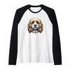 Geometric Art Cockapoo Cockerpoo Raglan Baseball Tee