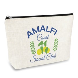 Amalfi Coast Souvenir Italy Travel Gifts Makeup Bag Italy Themed Gift for Women Cosmetic Bag Friend Sister Traveller Girls Trip Gifts Bachelorette Party Birthday Friendship Gifts Travel Toiletry Pouch