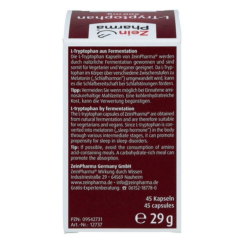 L-Tryptophan 500 mg Capsules