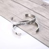 KALVICA Men's Father's Day Gift, Stainless Steel Bracelet with Lettering,