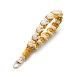 CHUQING Key Chain Macrame Lanyard Short Key Ring Fabric Boho Key Chain Bracelet Key Ring Women Ladies, KC12-01, Medium