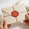 50Pcs Heart Wax Seal Stickers Self-Adhesive Envelope Seal Stickers