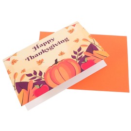 Operitacx 1 Set Thanksgiving Greeting Card Greeting Cards Printed Cards Cartoon Blessing Cards Cartoon Cards Thanksgiving Message Cards Festival Present Thanksgiving Postcards Paper