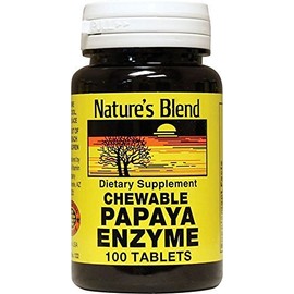 Nature's Blend Papaya Enzyme 100 Chewable Tablets Pack of 3