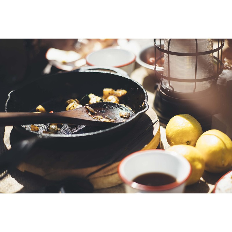 Barebones 12-Inch Cast Iron Skillet - Non Stick Frying Pans