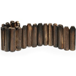 Wood Garden Edging, Half Round Natural Wooden Solid Log Fence Border Decorative for Flower Bed Barriers and Landscape Fencing (7.8" H x 47" L, 1 Pack)