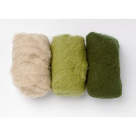 Sheep's Wool Fine Vibrant Colours for Needle Felting in Assorted Colours, 1 Case
