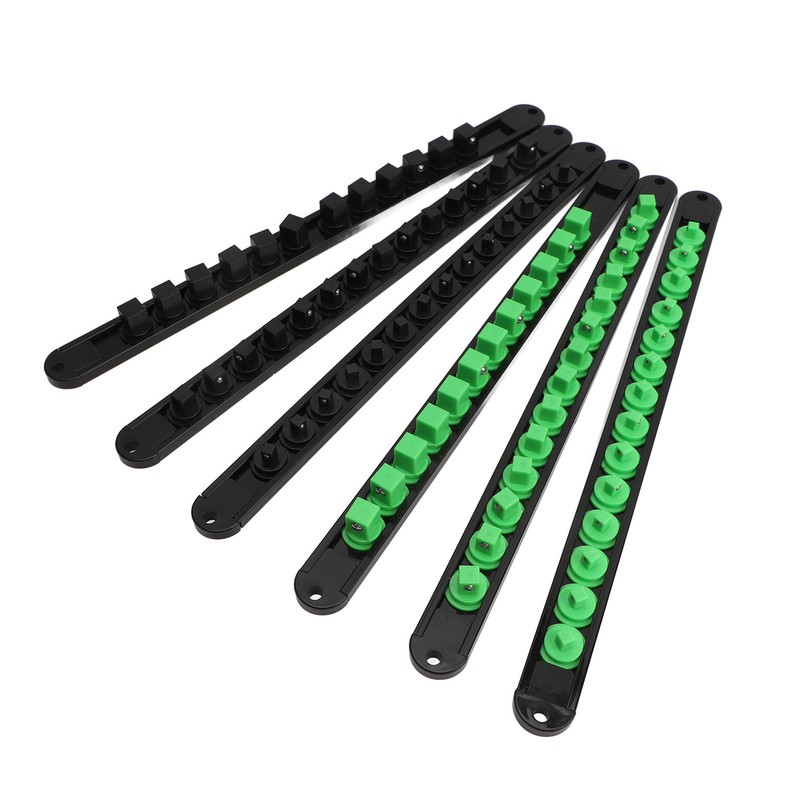 6pcs Socket Organizer 360° Swivel Removable End Cap 1/4 Inch
