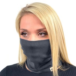 Bush Edge 100% Merino Wool Neck Gaiter Warmer (Charcoal Gray)