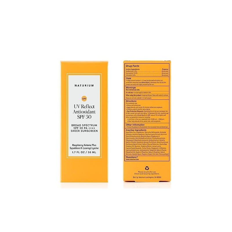 Naturium UV Reflect antioxidante, amplio espectro SPF 50 PA ++++