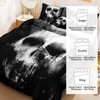 LXTOPN Bed Linen Set Horror Skull Printed Duvet Covers and