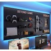 Peg Board with RGB+IC LED Strip Lights,2PCS Metal Pegboard Panels,Heavy