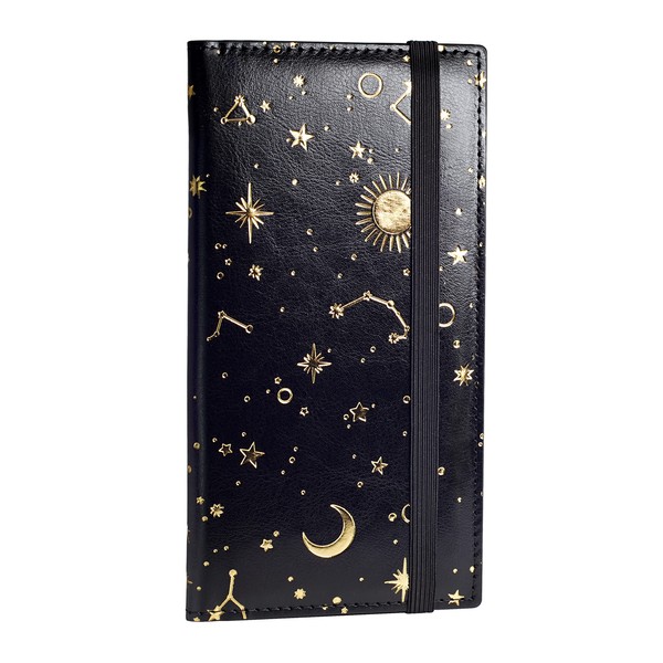 Yarnic Checkbook Cover for Personal Checkbook, Checkbook Holder with Pen