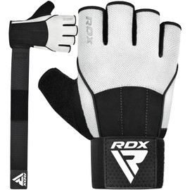 RDX Fitness Handschuhe, Trainingshandschuhe mit 3 Handgelenk-Stabilisierungsplatten, 15 Zoll Langer Riemen Non-Slip Handflächenschutz, Sporthandschuhe für Gym Gewichtheben, Powerlifting, Herren Damen