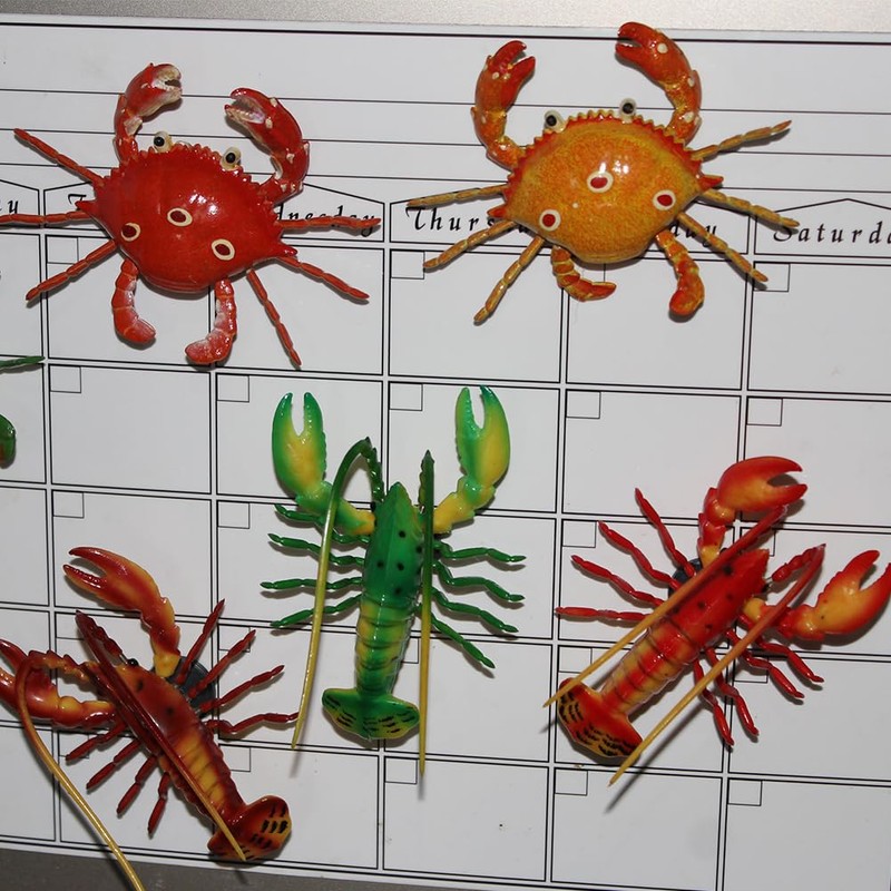 10 PCS Magnetic Refrigerator Magnets Funny Cute Crabs and Lobsters