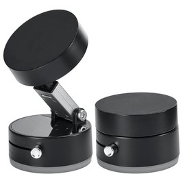 Joytutus Multifunctional Vacuum Suction Phone Holder for car - Foldable Double-Sided Magnetic, Metal Mount for Safety Adjustmen Adjustable Bracket:_Black