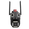 Outdoor 3 Lens Security Camera IP66 Waterproof 2 Way Talk