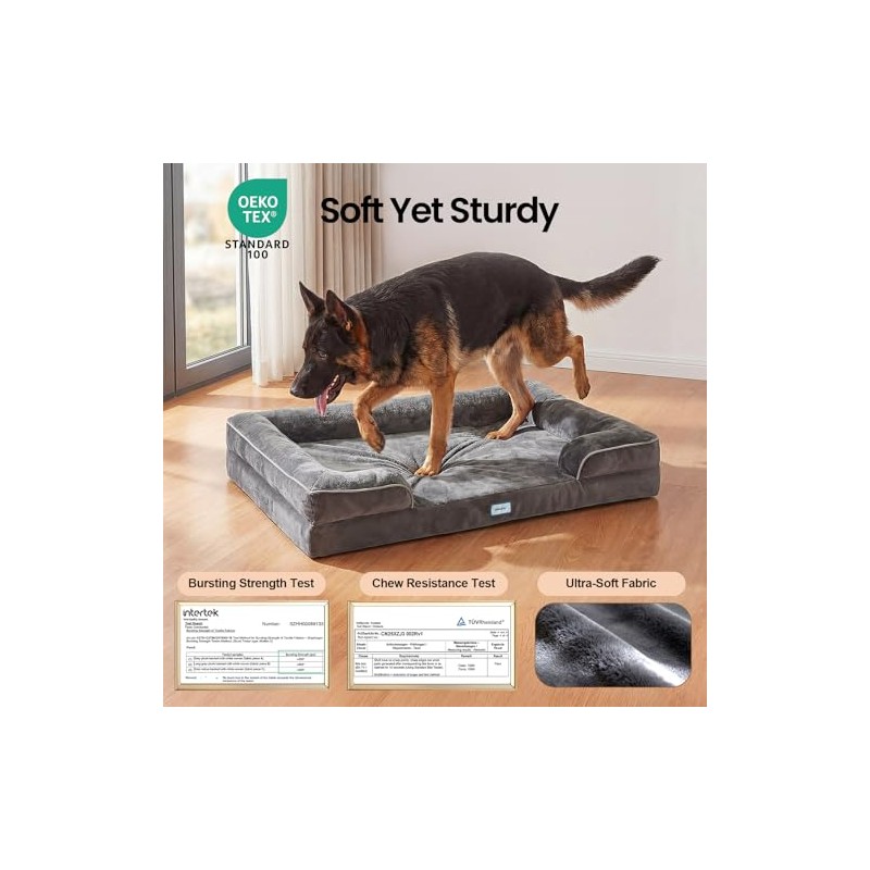 OhGeni Orthopedic Dog Bed Couch Big Cat Sofa for Extra