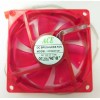 Unbranded Ace 80mm x 25mm Computer Case UV Red 3-Pin Cooling Fan with 4 LEDs